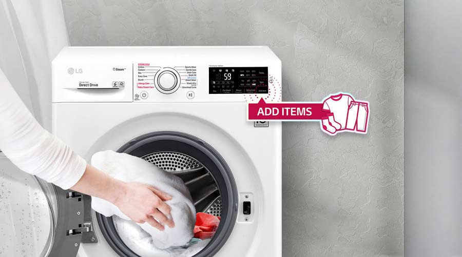 قابلیت اضافه کردن در حین شستشو در ماشین لباسشویی WM-623